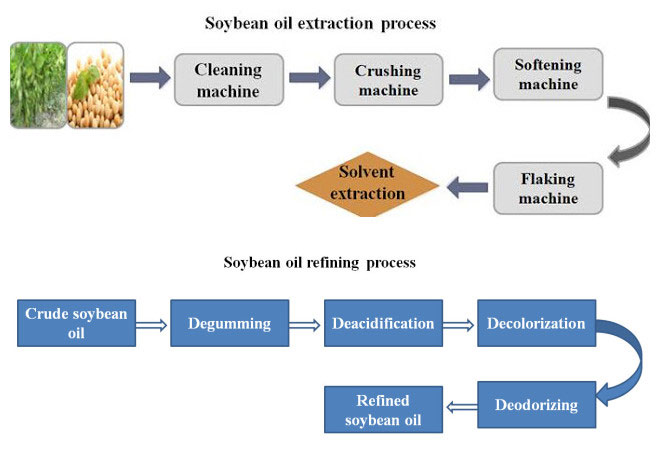 process steps of soybean oil solvent extracting plant