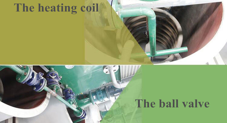 heating coil and ball valve of batch oil refinery machines