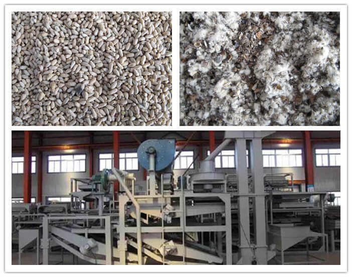 cottonseed hulling equipment with separator